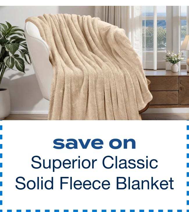Superior Classic Solid Fleece Blanket Plush Medium Weight