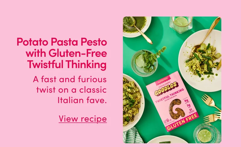 Potato Pasta Pesto with Gluten-Free Twistful Thinking
