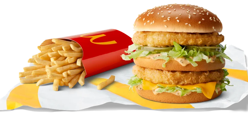 A Chicken Big Mac and Fries with McDelivery.