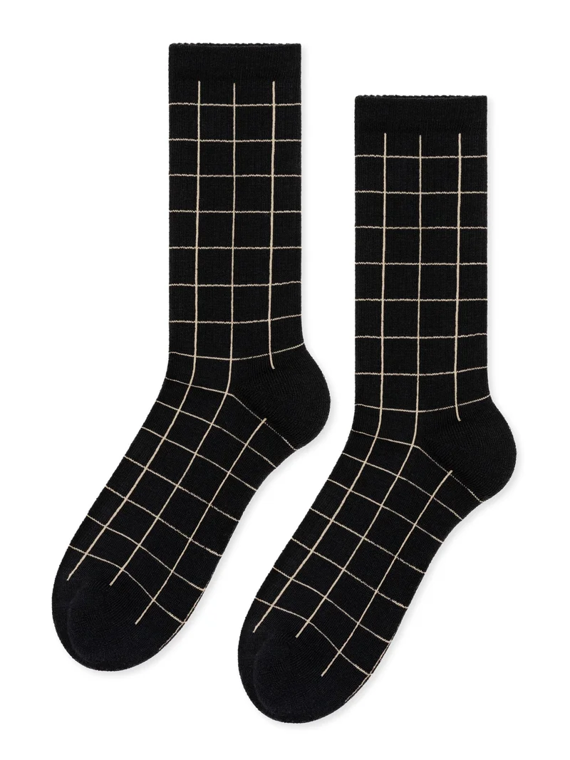 Image of Grid Wool Sporty Men's Crew