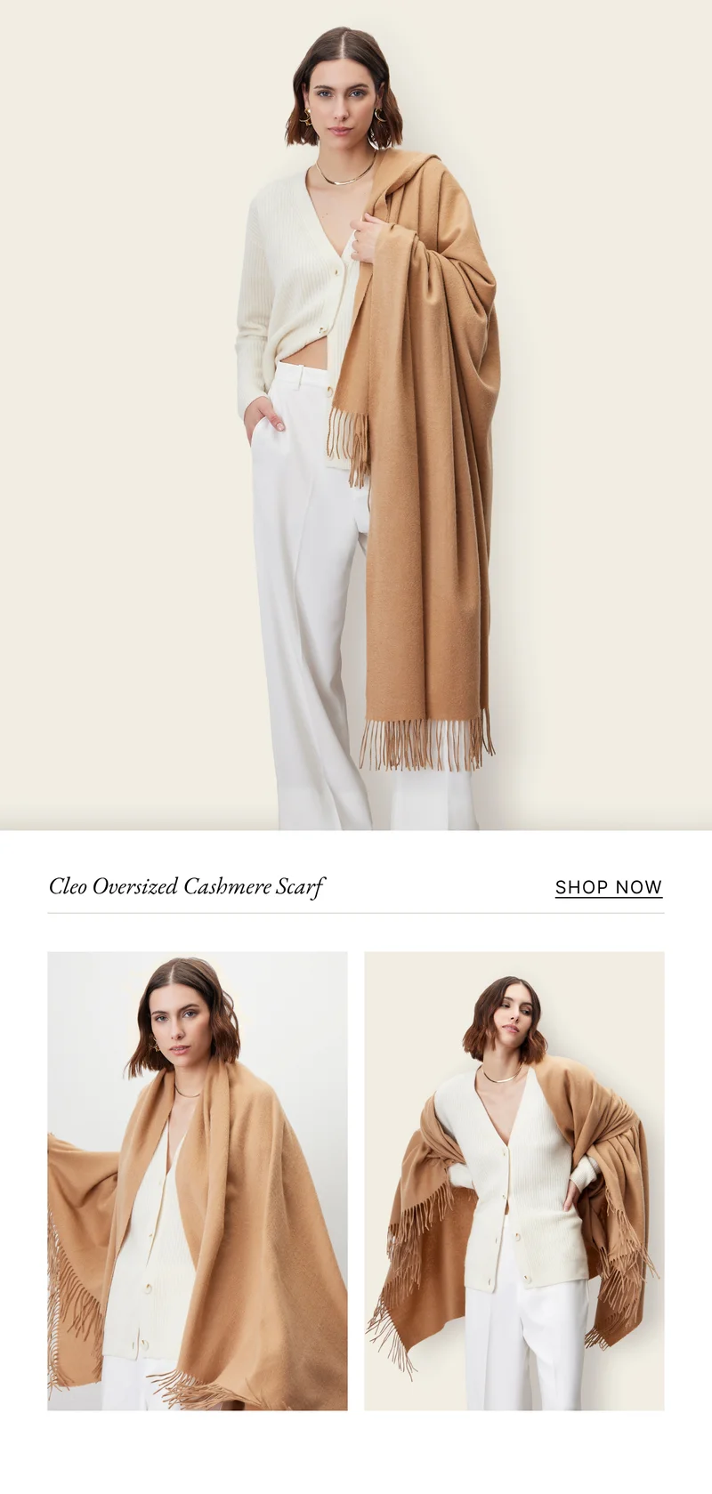 Cleo Oversized Cashmere Scarf