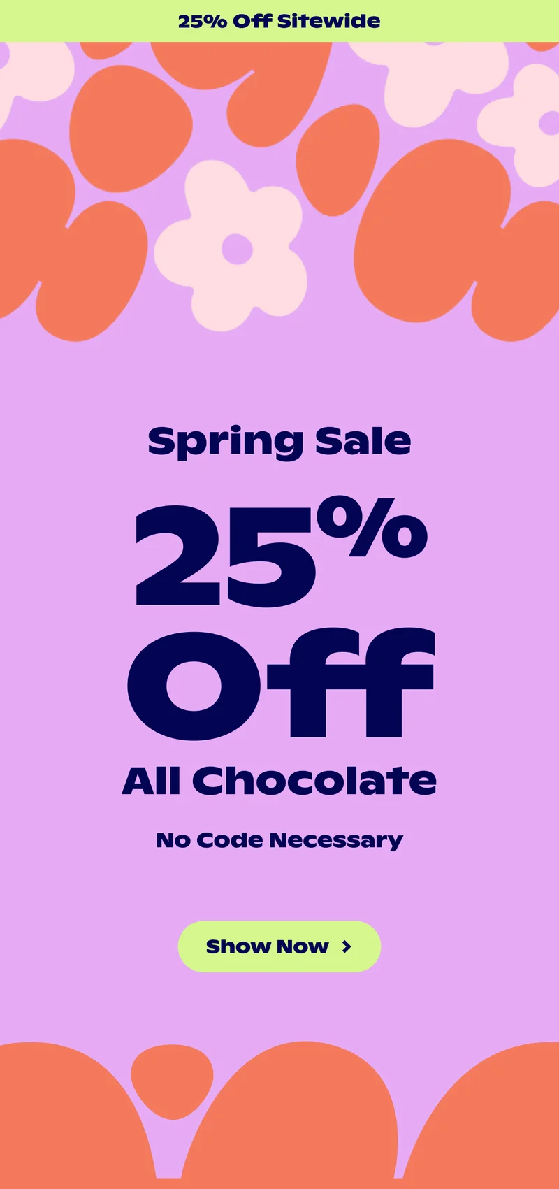 25% off spring sale