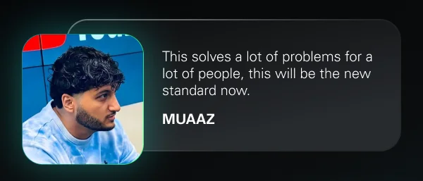 This solves a lot of problems for a lot of people, this will be the new standard now. - Muaaz