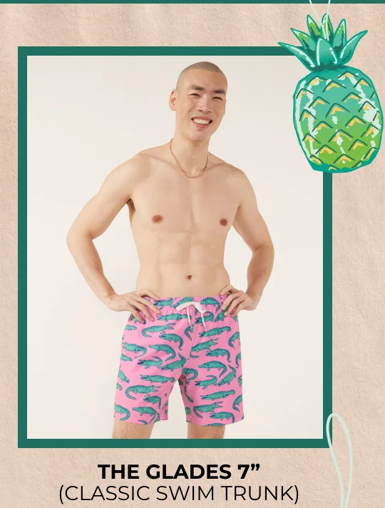 Classic Swim Trunk: The Glades 7"