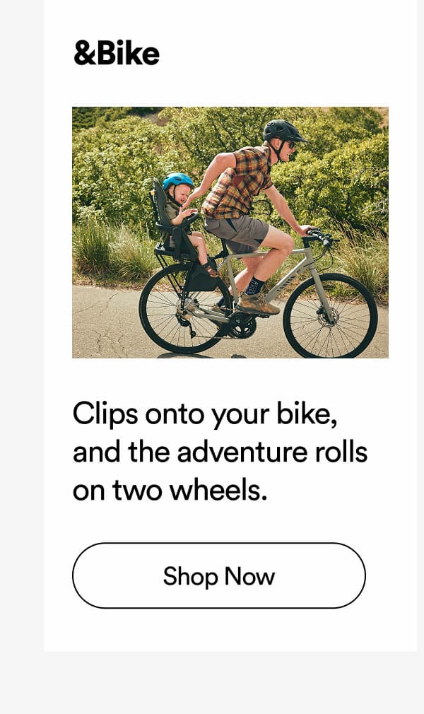 Clips onto your bike, and the adventure rolls on two wheels.