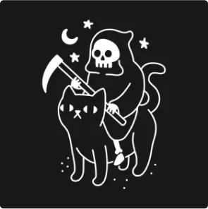 Death Rides a Black Cat T-Shirt