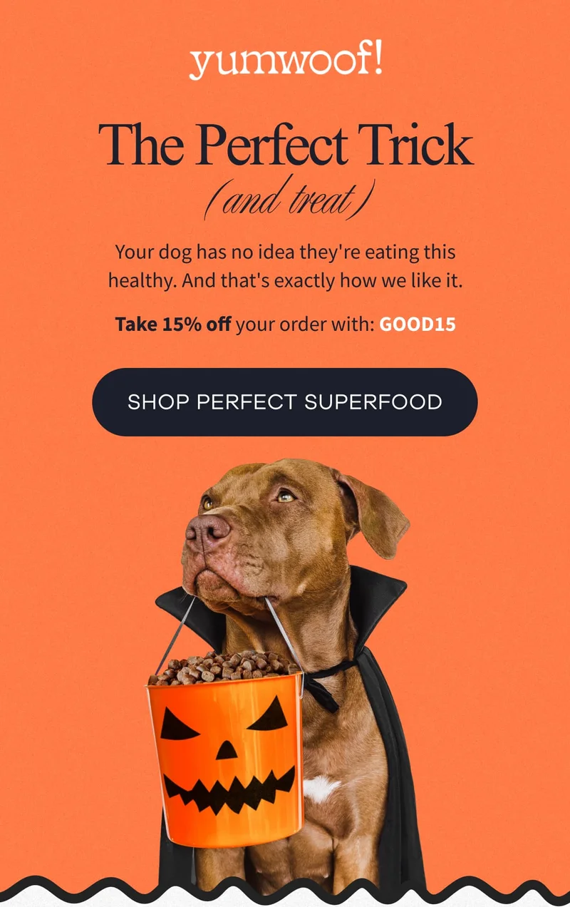 The Perfect Trick ( and treat ) | Your dog has no idea they're eating this healthy. And that's exactly how we like it. Take 15% off your order with:   GOOD15 | SHOP PERFECT SUPERFOOD