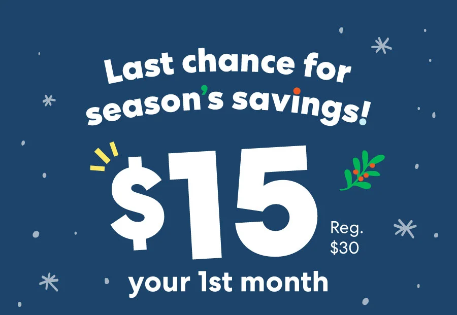 Use code MERRY ->