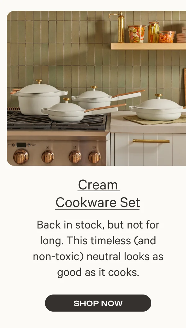 Cream Cookware Set