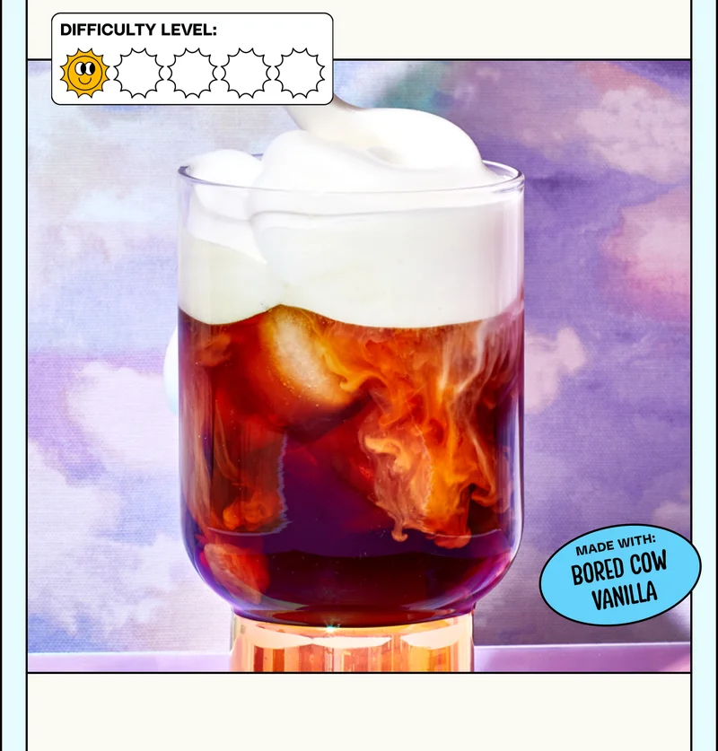 Made with: Bored Cow Vanilla.