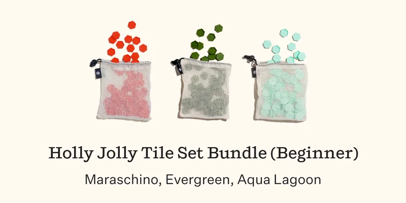 Holly Jolly Tile Set Bundle (Beginner) | Maraschino, Evergreen, Aqua Lagoon