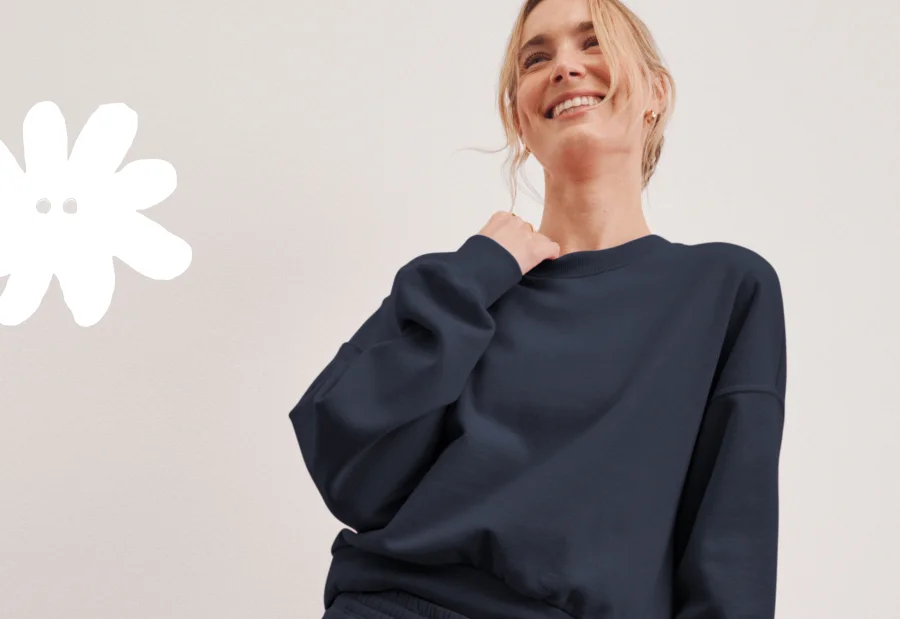 LuxeFleece Oversized Sweatshirt in After Dark Navy
