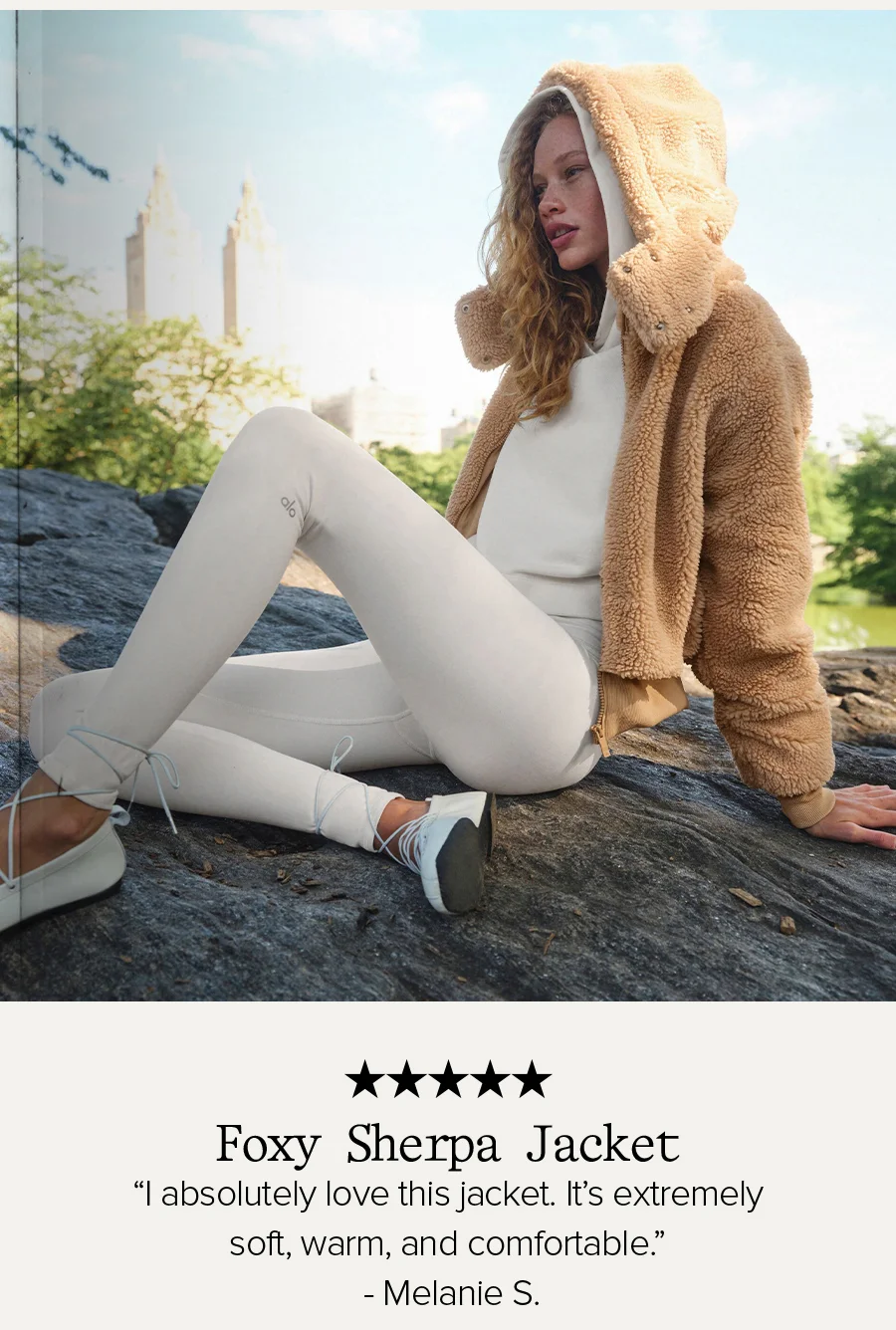 Foxy Sherpa Jacket. I absolutely love this jacket. It's extremely soft, warm, and comfortabe. - Melanie S.