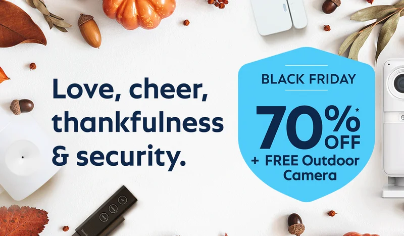 Black Friday: 70% off + Free Outdoor Camera