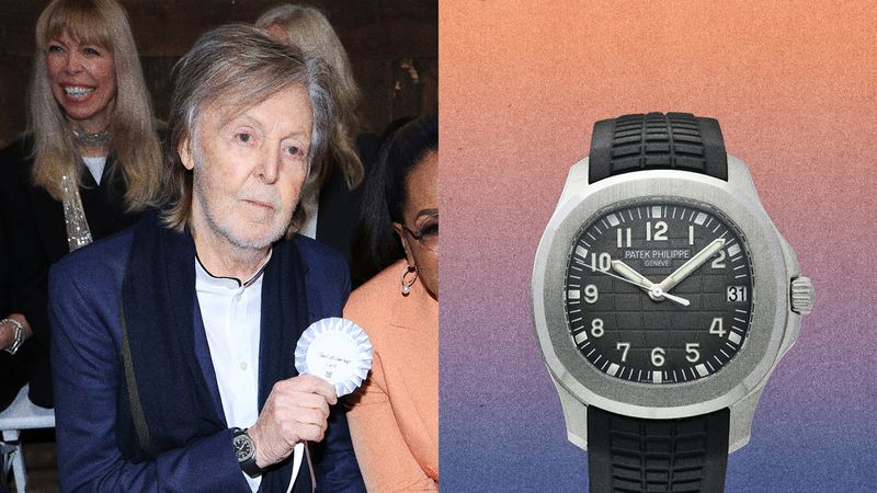 Image may contain: Paul McCartney, Wristwatch, Arm, Body Part, Person, Adult, Face, and Head