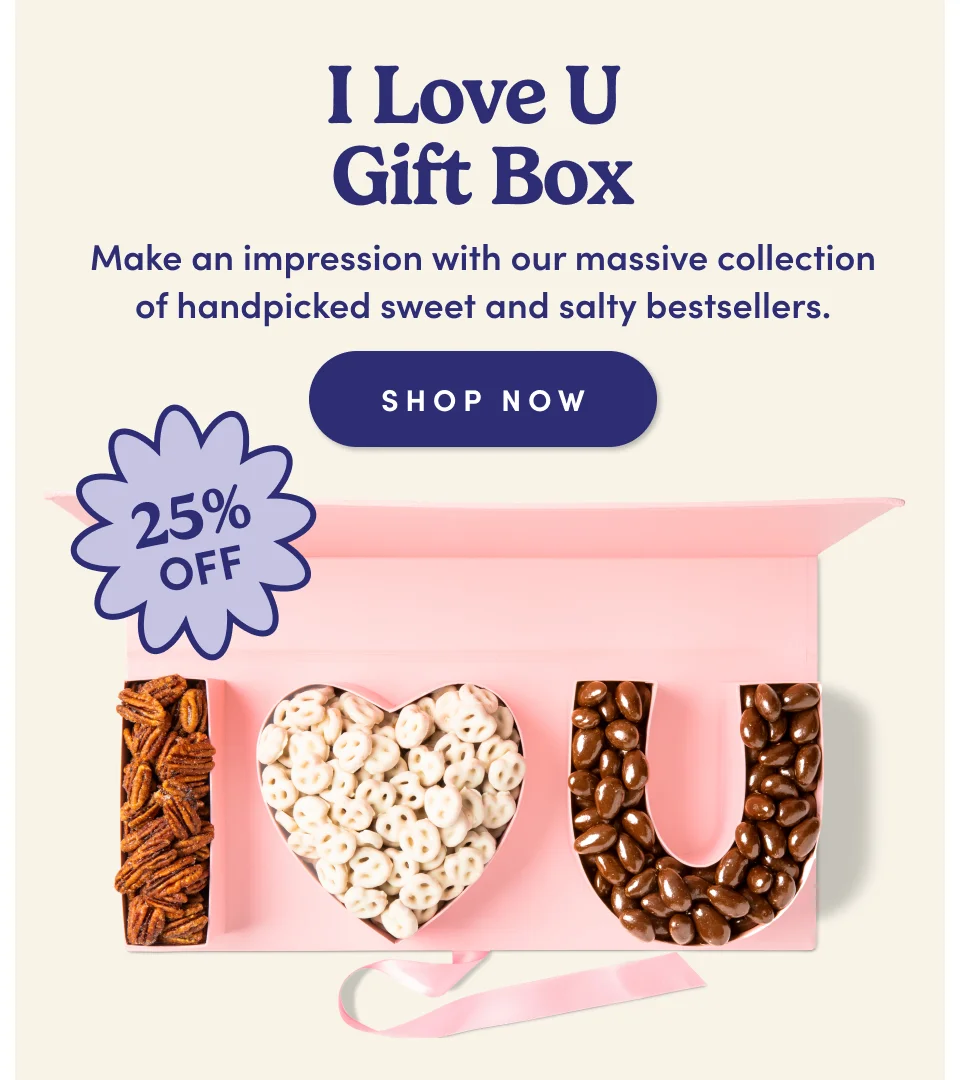 I love U gift box. Make an impression with our massive collection of handpicked sweet and salty bestsellers; Shop now. 25% off