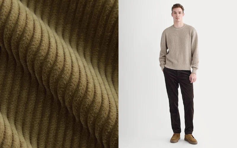 Image | Wide Wale Corduroy Trouser | Dark Chocolate
