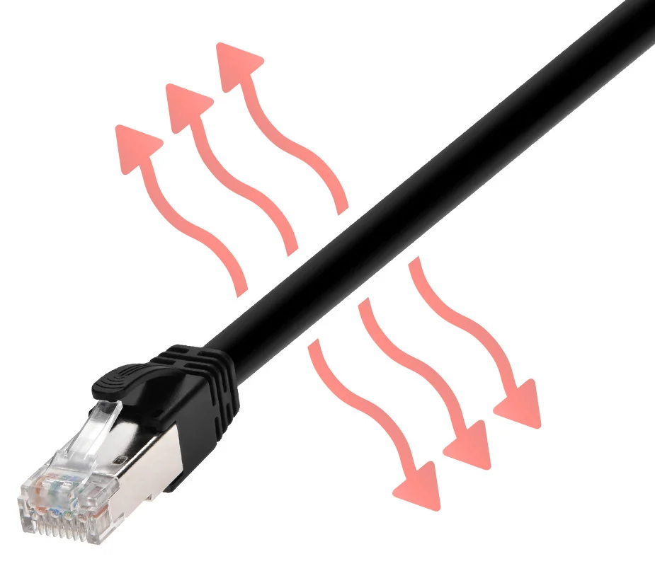 Cat6A 1ft Black PoE Patch Cable
