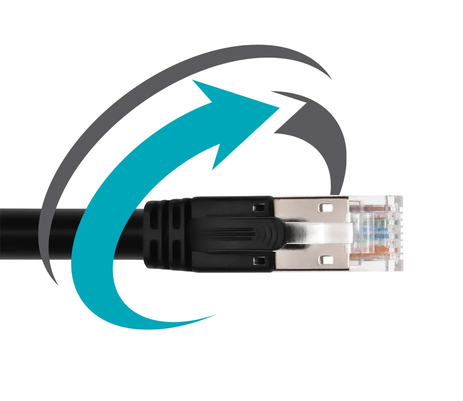 Cat6A 1ft Black PoE Patch Cable
