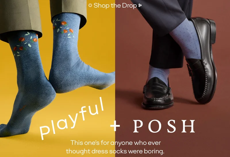 Shop the Drop | Playful + POSH | This one's for anyone who ever thought dress socks were boring.