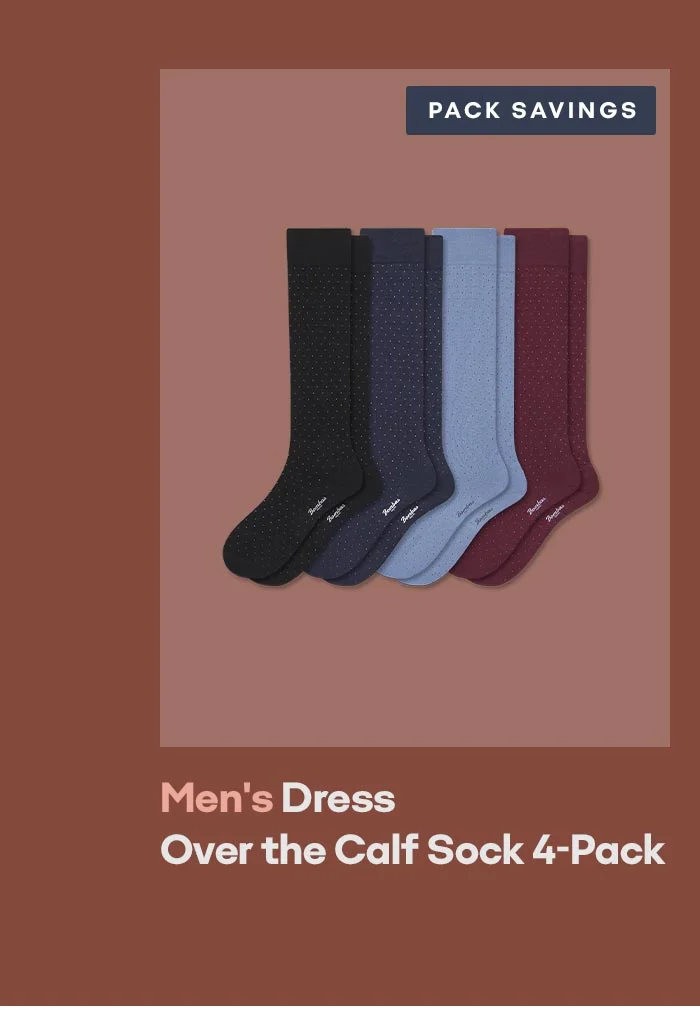 PACK SAVINGS | Men's Dress Over the Calf Sock 4-Pack