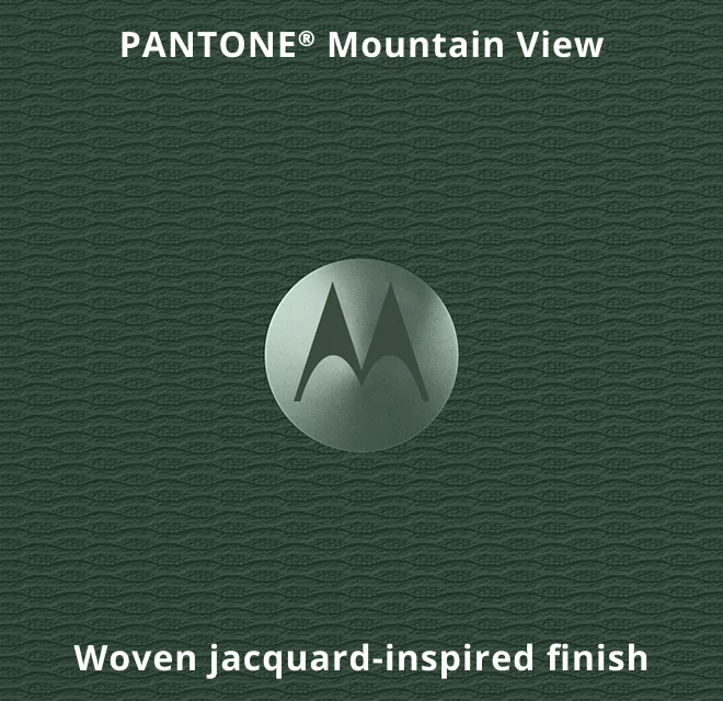 motorola razr+ PANTONE(R) Mountain View - Woven jacquard-inspired finish