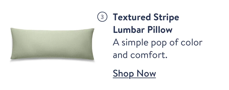 Textured stripe lumbar pillow