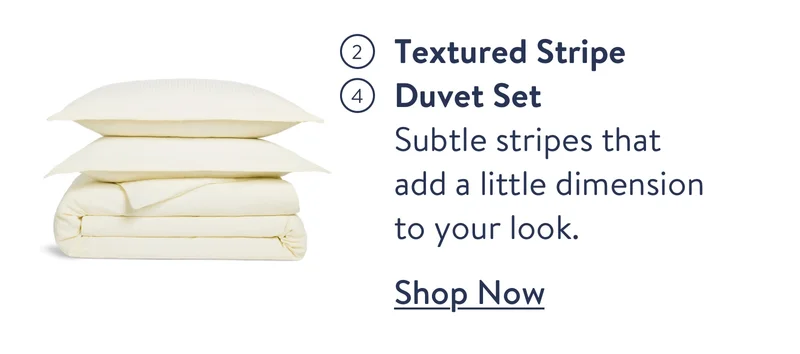 Textured stripe duvet set