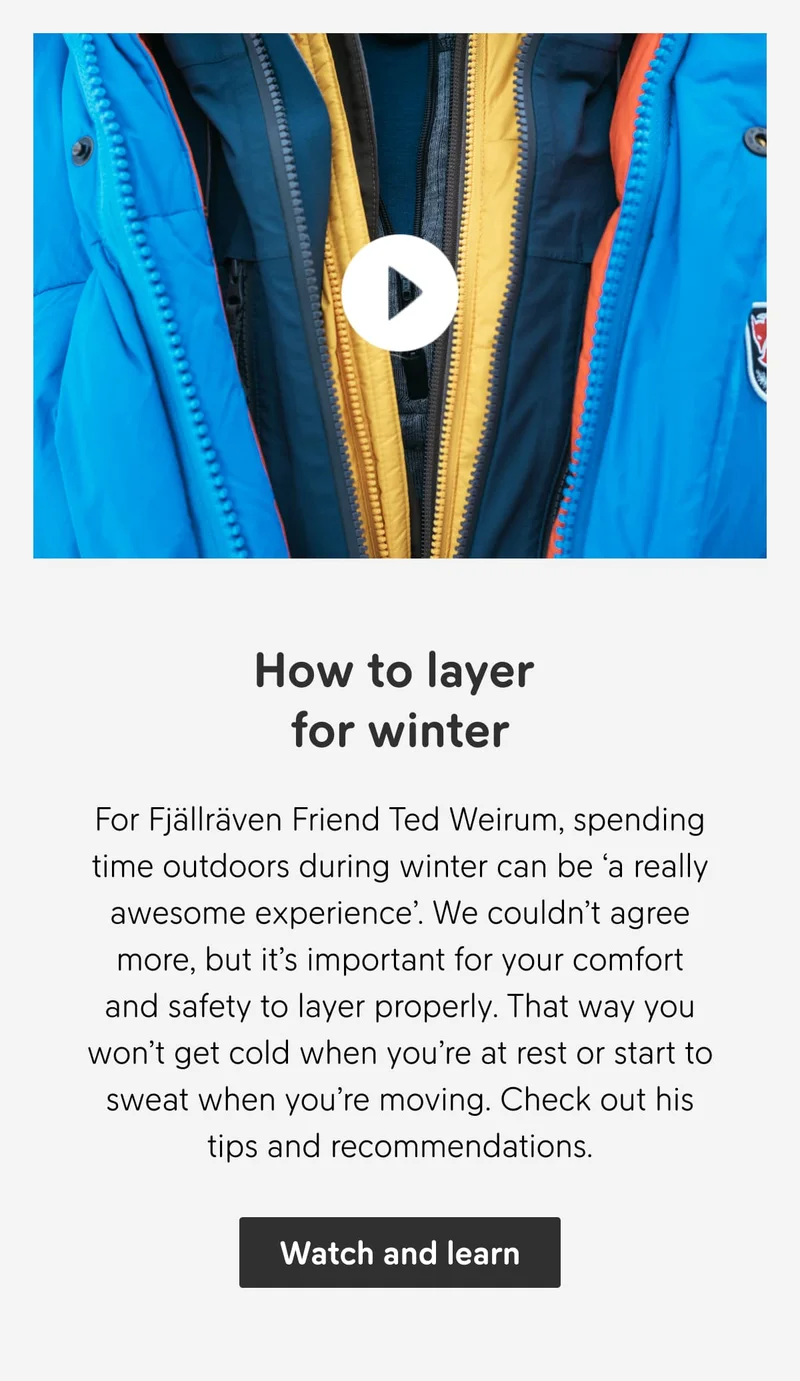 How to layer up in winter | Fjällräven