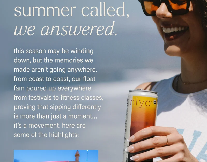 summer called, we answered. this season may be winding down, but the memories we made aren’t going anywhere. from coast to coast, our float fam poured up everywhere from festivals to fitness classes, proving that sipping differently is more than just a moment… it’s a movement. here are  some of the highlights:
