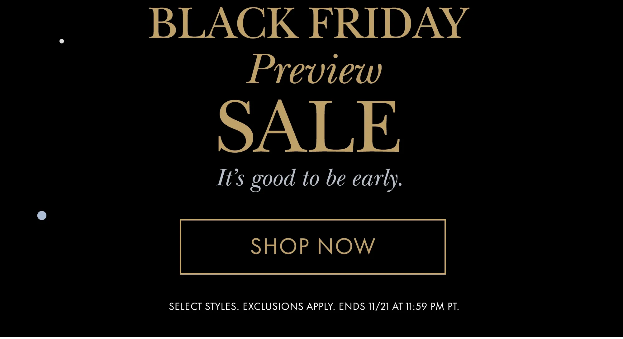 BLACK FRIDAY PREVIEW SALE
