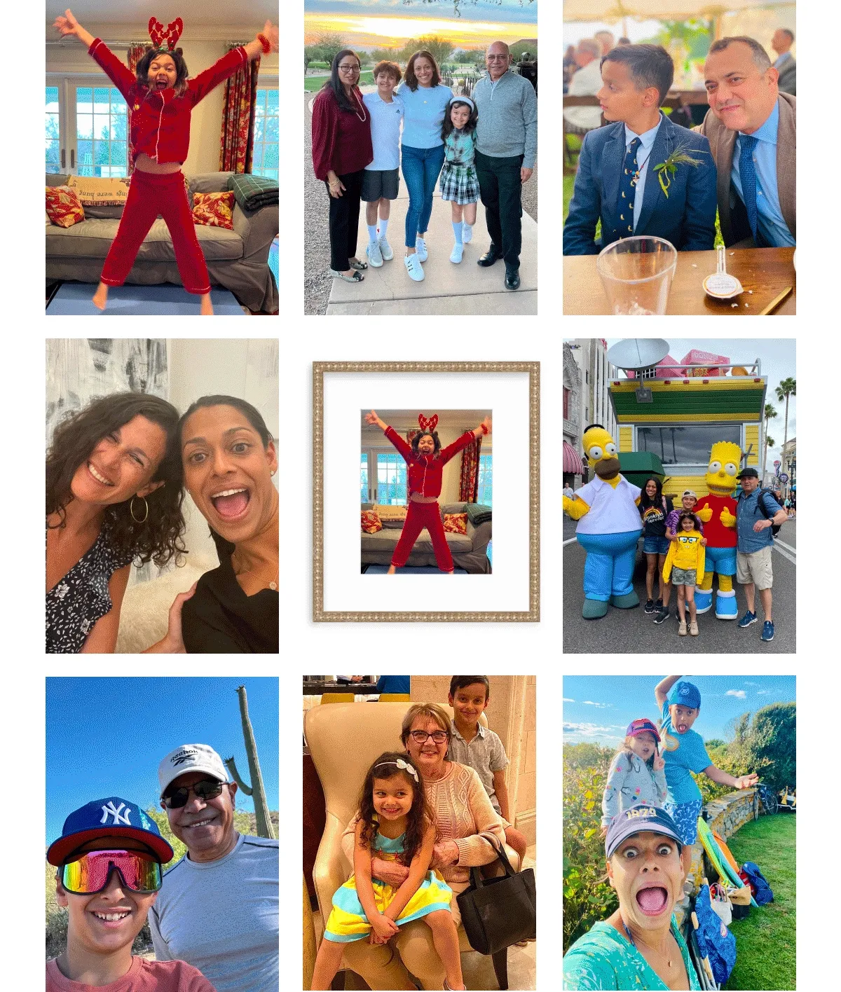 Our luxe velvet tabletop frame is HERE, in the nick of time for the gifts that still have you stumped. Available in three seasonal hues and perfect for 2024’s best moments, we love them for your sister, your best friend, even your in-laws. Just walk into any store with a photo on your phone or computer and we’ll print, frame, and gift wrap it in minutes.