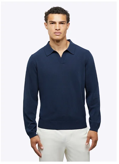 Pacific Blue Riviera Knit Polo