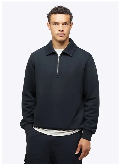 Black Divine Fleece Q-Zip