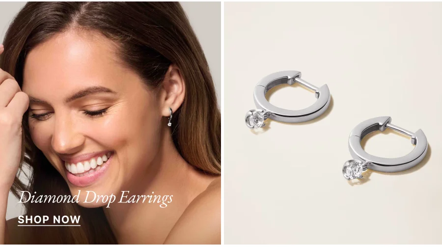Diamond Drop Earrings  | Shop Now
