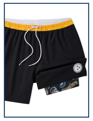 Lined Classic Swim Trunk: The Steelers 5.5"