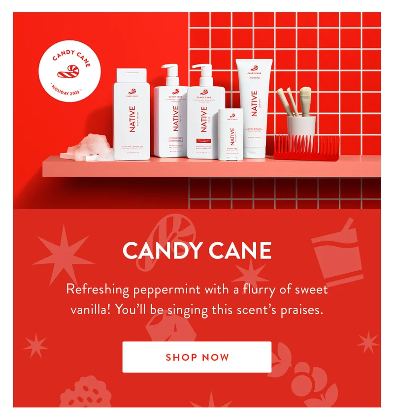 Candy Cane | Refreshing peppermint with a flurry of sweet vanilla! You’ll be singing this scent’s praises. | SHOP NOW