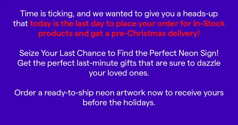 Time is ticking, and we wanted to give you a heads-up that today is the last day to place your order for In-Stock products and get a pre-Christmas delivery!