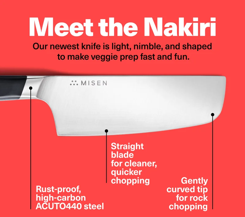 Meet the Nakiri | Our newest knife is light, nimble, and shaped to make veggie prep fast and fun