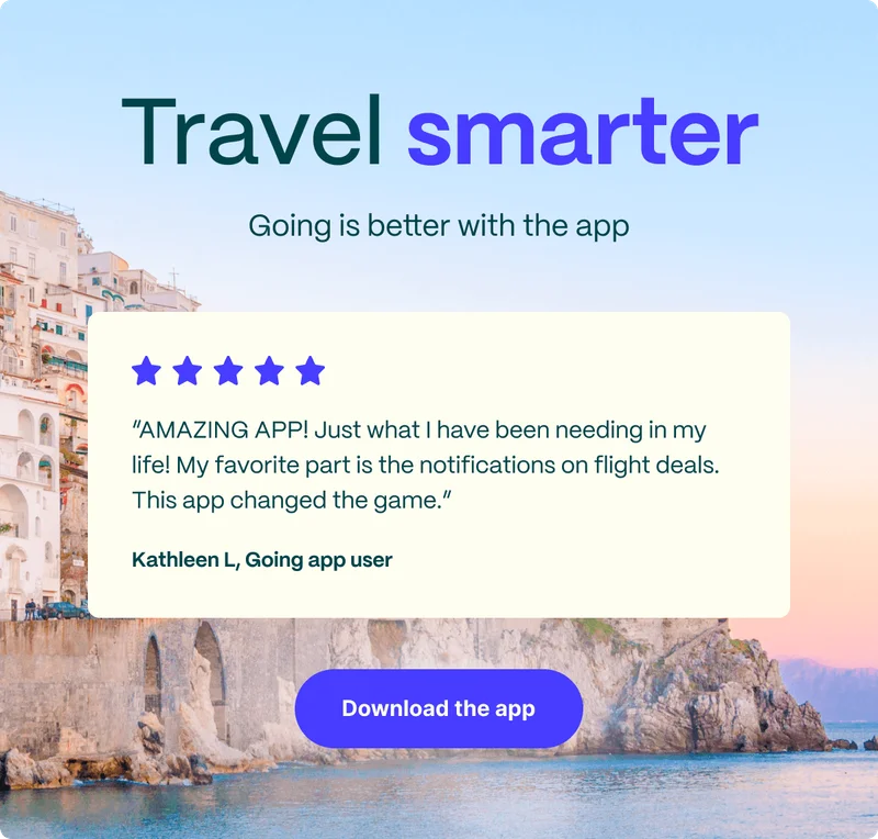 Travel Smarter, Going is better with the app