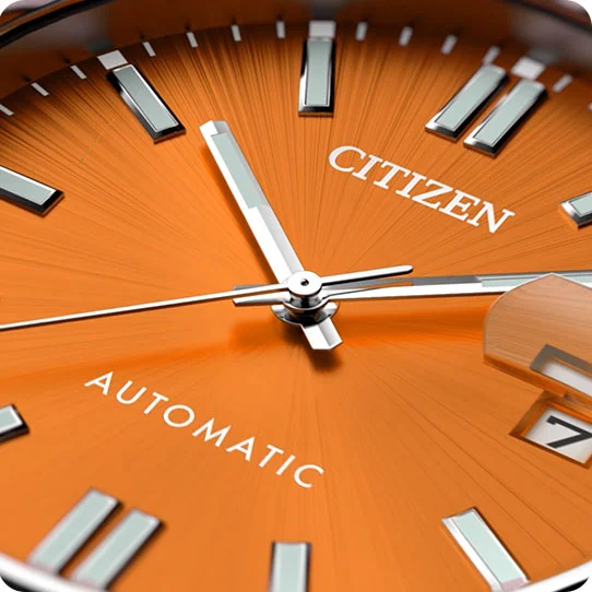 "TSUYOSA" Collection watch with orange dial