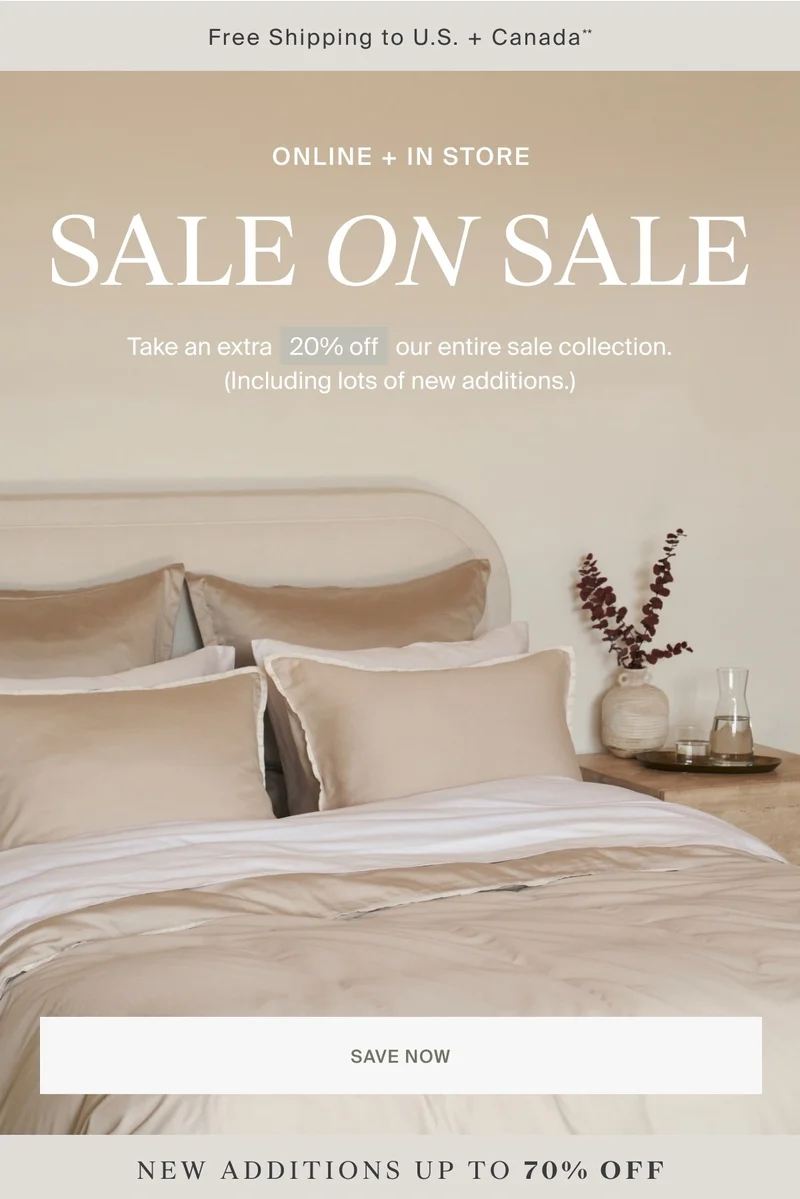 Save an additional 20% on Sale items