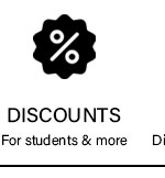 Discounts: For students and more