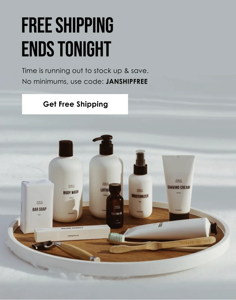 Free shipping ends tonight