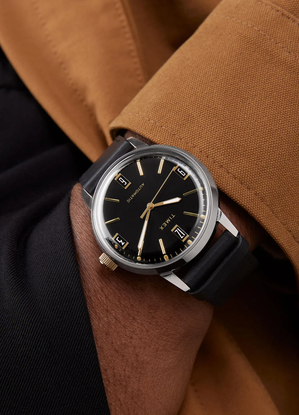 Marlin® Automatic 40mm Leather Strap Watch