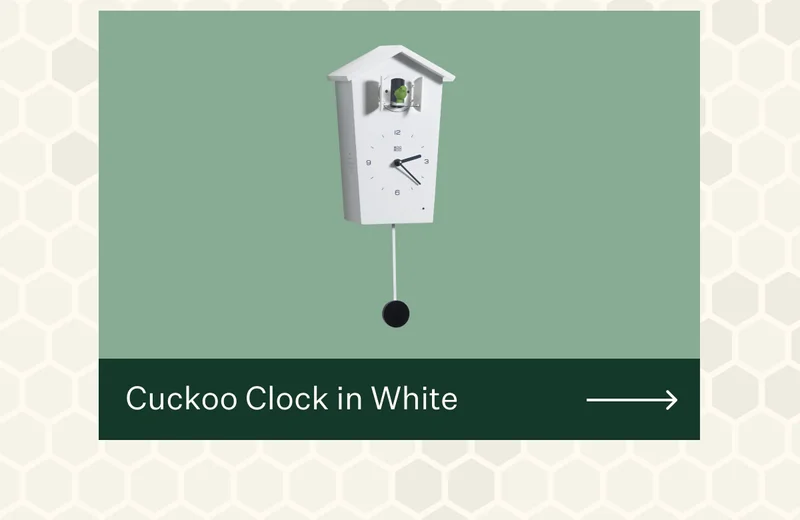 Cuckoo Clock in White