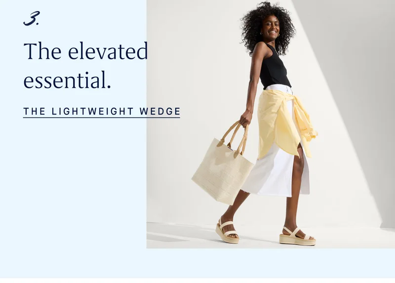 3. The elevated essential. THE LIGHTWEIGHT WEDGE