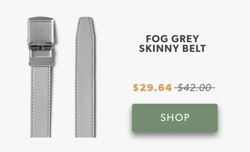 Fog Grey Skinny Belt