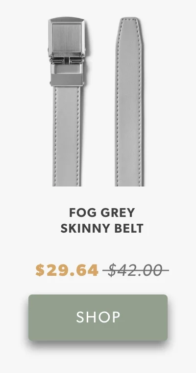 Fog Grey Skinny Belt