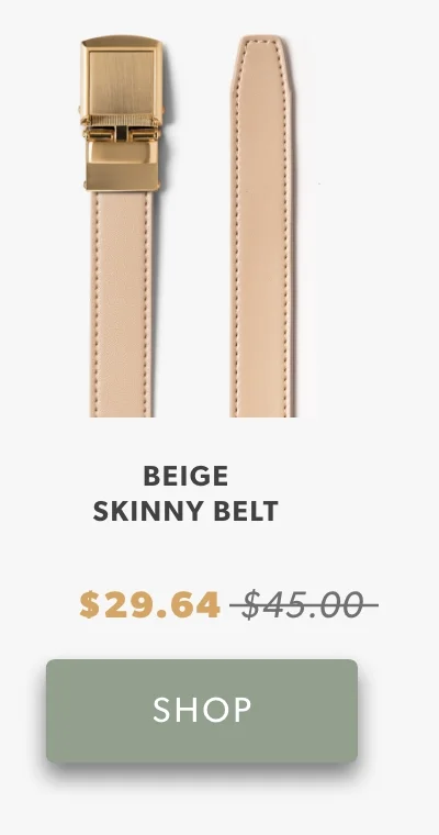 Beige Skinny Belt